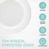 PLASTICPRO 100 Count Disposable 6 Inch White Plastic Dessert Plates