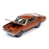 1969 Barracuda Bronze Fire Metallic with Black Stripes Classic Gold Collection 2023 Release 2 Limited Edition to 2932 Pieces Worldwide 1/64 Diecast Model Car by Johnny Lightning JLCG032-JLSP354B
