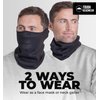 Tough Headwear Winter Face Mask & Ski Mask Neck Gaiter - Cold Weather Half Balaclava - Tactical Neck Warmer for Men & Women