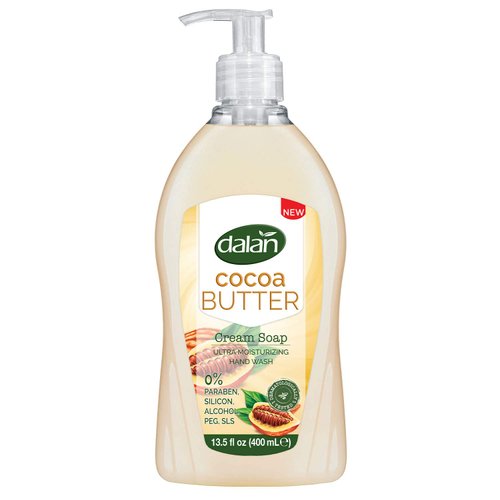 Dalan Cocoa Butter Cream Ultra Moisturizing Liquid Hand Soap for Dry and Fresh Hands Feeling Clean and Soft (13.5 Fl Oz / 400 mL (Pack of 6))