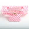 Hzaiwy Checkered Hair Clip, Pack of 1, Vintage Checkered Claw Clips Cellulose Acetate Banana Clips, Nonslip Banana Hair Clamp for Women Girls (Pink,L)