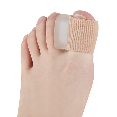 Ajoysoul Toe Separator for Women, 6pcs Big Toe Bunion Corrector Toe Straightener with Fabric Sleeve, Toe Protector Relief Pain from Bunion, Overlapping, Drifted Toe or other Discomfort-Beige