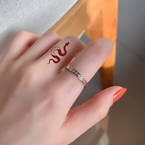 Fake Finger Tattoos Small Temporary Tattoos Realistic Temporary Tatoo for Men Women Hand Waterproof Fake Tattoos That Look Real And Last Long Cross Snake Letters Love Sticker (Style 1)