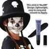 Go Ho Black Face Paint,Easy-to-Use Oil Based Black Face Paint Stick,Waterproof Black Face Body Paint for Halloween Cosplay Zombie Skeleton Clown Goth Makeup,Eye Black For Sports