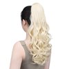 SYXLCYGG Blonde Clip Ponytail Synthetic Fake Claw Pony Tails Blond Hair Extensions 20" Wavy 5.3 OZ Like Real Hair Piece Women Yaki Fluffy