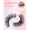 7 Pairs Cat-Eye Lashes Flu-ffy 16mm Fox Eye Lashes Curly Volume Eyelashes Faux Mink Lashes that Look Like Extensions Lashes Wispy False Eyelashes Natural Look(Z11)