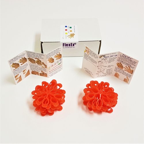 FlexEx Hand Exerciser - 20 Pack Red - Medium Resistance, Made In USA