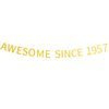 Awesome Since 1957 Banner Pre-strung Happy 67th Birthday Banner Gold Glittery 67 Sixty Seven Years Old Birthday Party Decorations for Men Women