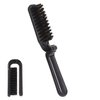 Boar Bristle Hair Brush, Folding Travel Hair Brush Collapsable Pocket Hairbrush Comb Mini Beard Brush for Men Barbers Portable Hair Styling Tool for Thick Coarse Hair