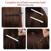 Fedmut Hair Extension Tools Kit, 5 Colors 1000Pcs Micro Silicone Rings Beads with Hair Extension Remove Pliers, Pulling Hook, Threads, Needle for Hair Extensions Hair Styling