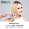 MR.GREEN Hollow Out Hair Brush Scalp Massage Combs Hair Styling Detangler Fast Blow Drying Detangling Tool For Wet Dry Curly Hair (Pink)