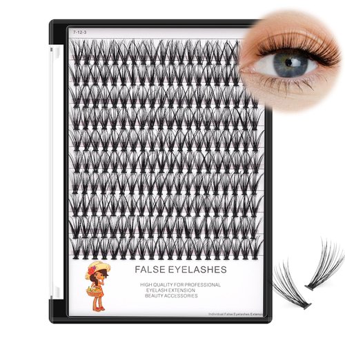 Bodermincer 20D 8-20mm To Choose 8-10-12-14mm MIX/14-16-18-20mm MIX rofessional Makeup Individual Cluster Eyelashes Grafting Fake False Eyelashes Eyelash Extension Individual Eyelash Bunche (20D-14mm)