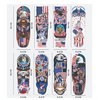 8 Sets of Color Temporary Tattoos for Men Arm Tattoos Skeleton Eagles Statue of Liberty Western Cowboys American Flag Tattoos Stickers Paris Olympics Labor Day Halloween Adult Stickers