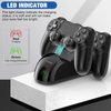 Charger Dock Station for PS4, 1.8 Hrs Fast Charging for PS4 Charging Station, with LED Indicator Charging Chip, Dual USB Charger Dock for PS4/PS4 Slim/PS4 Pro Charger