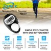 iGANK Simple Walking Pedometer 3D Step Counter for Men Women Kids (Black)