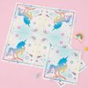 WERNNSAI 50PCS Unicorn Paper Napkins - Unicorn Birthday Party Supplies Disposable Rainbow Dinner Napkins Neon Unicorn Tableware for Kids Girls Princess Fantasy Themed Party