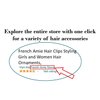 French Amie Small Tokyo 2 1/4 inch Celluloid Handmade Automatic Hair Clip Barrette - (Tokyo)