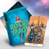 OMNITO Original Idylls 78 Tarot Card Set | Pocket-Sized (4.13" x 2.3") | Unique Borderless Deck | Fortune Telling Cards | Classic Meanings with Online Guide Book for Beginners