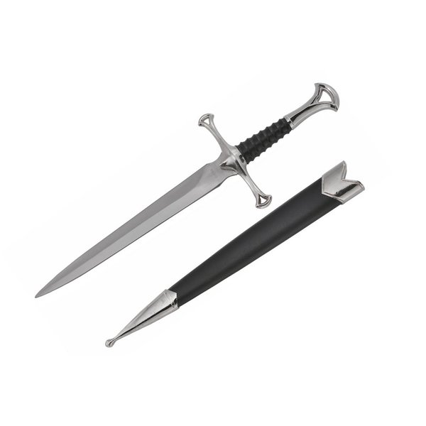 Reyinl - Medieval Sword Prop - Stainless Steel Short Sword with Sheath - 13.5-Inch Renaissance Sword Prop with Scabbard - LARP Sword with Metal Casting Fitting - Sword for Cosplay, Costumes, Events