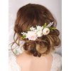 Kercisbeauty Floral Bridal Boho White Hair Comb Photo Shoot Hair Wreath Crown Spring Wedding Hair Piece Barrette Prom Girl Halloween Festival