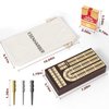 Foldable Wooden Cribbage Board Set - Elegant 3-Track Design with Magnetic Closure, 9 Metal Pegs, Full Deck of Cards, Perfect for Family Game Nights and Travel