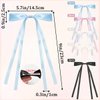 ROPCIA 10pcs Bow Hair Clips Hair Clip Set Metal Hair Clips Long Tail Bow Hair Ties For Women Teenagers Children, Five Colors Bow Hair Clips Accessories