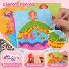 Mocoosy 5-in-1 Princess Dress Up & Makeup Game Set, Paper Doll Art Craft Activity Kits for Girls, Fashion Design Sticker Book for Diamond Painting & Foil Fun Travel Toy Fantasy Gift Kids Ages 4 6 7 8