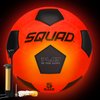 SQUAD Glow in The Dark Soccer Ball, Light Up LED Soccer Ball with 2 Lights and Pre-Installed Batteries, Official Size 5 for Teen Boys and Girls 8-14, Outside Toys for Kids
