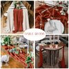 6 Pieces Terracotta Cheesecloth Table Runner 10 Ft Cheese Cloth Gauze Table Runner for Fall Rustic Wedding Arch, Baby and Bridal Shower, Birthday Party Thanksgiving Decorations
