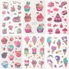 18 Sheets of Dessert Temporary Tattoos Cartoon Rainbow Ice Cream Lollies Cookie Cake Heart Tattoo Stickers for Girls Boys Kids Adults – Great for Birthday Party Sweet Summer Party Supplies