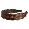 Denlydom Headband 4 Strands Synthetic Hair Plaited Headband Braid Braided With Teeth Hair Band Beauty accessory Stretch Braid Headbands Hairpiece for Women (Brown)