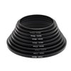 Fotasy Anodized Black Metal Filter Step Up Ring Set, Stepping Lens Adapter Rings 49-52mm 52-55mm 55-58mm 58-62mm 62-67mm 67-72mm 72-77mm 77-82mm (SRU)