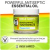 Uncle Harry's Peppermint Remineralizing Toothpaste | Natural Whitening Toothpaste Freshens Breath & Promotes Enamel | Vegan Fluoride Free Toothpaste