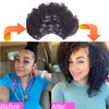 Kabadu 8pcs 120g/set Afro Kinky Curly Clip In Hair Extension For Black Women Human Hair 4B 4C Brazilian Virgin Human Hair Clip Ins for African American Natural Black Color 8 Inch