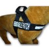 THERAPY DOG Nylon Service Dog Harness No Pull Guide Assistance comes with 2 reflective THERAPY DOG removable patches. Please measure your dog before ordering.