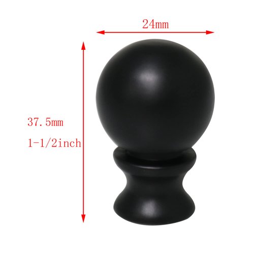 DGBRSM 1-1/2 Inch Lamp Finial Oil Rubbed Black Steel Ball Knob Lamp Shade Finial Lamp Shades Finials Cap Knob Lamp Decoration for Lamp Harp Holder