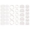 Tupalizy 240PCS Clear Bra Strap Hooks for Sewing Bikini Halter Swimsuit Tops Lingerie Rings Nylon Bathing Suit Clips Clasp Adjustment Sliders for Gater Nightgowns Slip Dress, 3 Styles, 8mm and 12mm