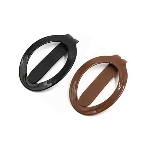 2pcs Black Coffee Color Plastic Updo Hair Barrette Clip Girls Womens Beauty Styling Tools Ponytail Holder by Unoopler