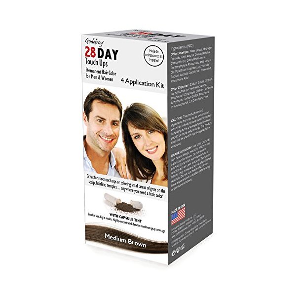 Godefroy 28 Day Touch Ups for Root Touch Up on Small Areas, Medium Brown, 1 Ounce