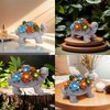 halp·ssfm Solar Garden Turtle Statues 7 LED Lights Outdoor Decor Turtle with Succulent Resin Sculpture Patio Porch Balcony Yard Lawn Art Decor Birthday Gifts for Women Mom Grandma Housewarming Gifts