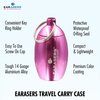 EARasers Earplugs Keychain Carrying Case - Aluminum Waterproof Ear Plugs and Pills Holder (Pink)