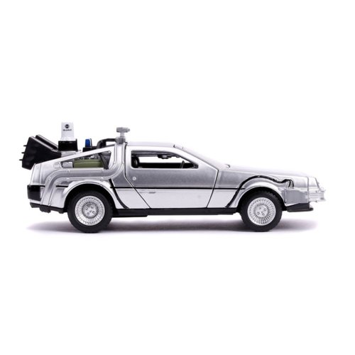 Jada Delorean DMC (Time Machine) Silver Back to The Future Part II (1989) Movie Hollywood Rides Series 1/32 Diecast Model Car