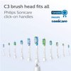 Philips Sonicare Genuine C3 Premium Plaque Control Replacement Toothbrush Heads, 2 Brush Heads, White, HX9042/65