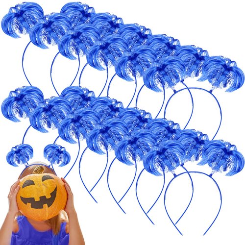 Jexine 12 Pieces Tinsel Wrapped Ponytails Headbands Headwear Feathers Headbands for Women Girls H...
