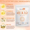 MXCZBSM Vitamin D3 K2 Supplement Softgel, Vitamin D3 K2 Softgel with 10000 IU Supports Immune, Heart, Teeth & Bone Health, Free of GMO, Gluten, Soy