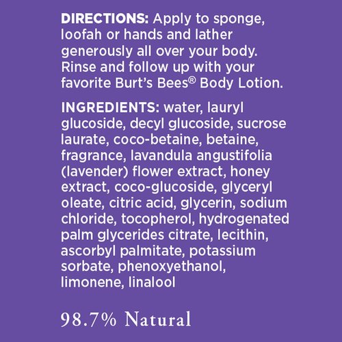 Burt's Bees Body Wash, Rosemary and Lemon, Lavendar & Honey, 12 Fl Oz