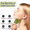 Olaemuo Jade Gua Sha and Face Roller, Real Jade Gua-Sha Stone Facial Tools Set for Reduce Puffiness, Body Guasha Tool for Relieve Neck Tension, SinkCare Beauty Massager as Gift for Women, Green Jade