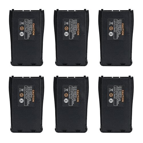 LUITON Original Replacement Rechargeable Li-ion 1500 mAh 3.7V Battery Pack Compatible with Baofeng BF-888S Arcshell AR-5 Retevis 777s Two-Way Radio(6 Packs)