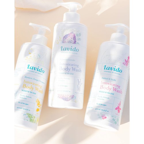 Lavido - Natural Bulgarian Lavender Intoxicating Body Wash | Cleanse, Refresh + Hydrate Skin (13.5 fl oz | 400 ml)