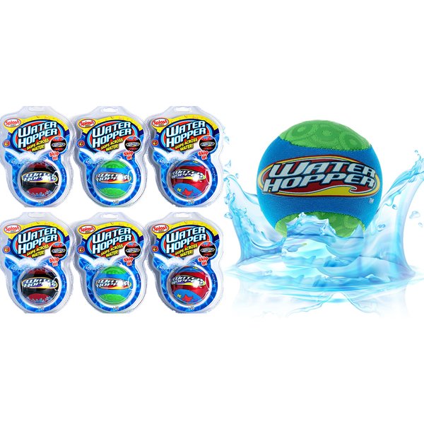 JA-RU Water Hopper Ball Toy Pack (6 Pack) Bouncing Water Skip Ball. Water Balls for Pool and for Beach Game. Water Bouncy Balls Plus Sticker 880-6s